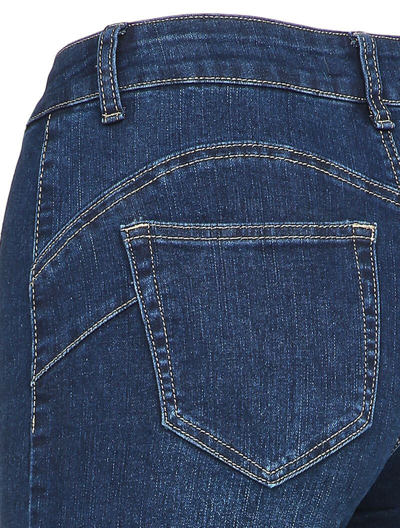 Jean skinny boutonné - Bleu denim - Image 3