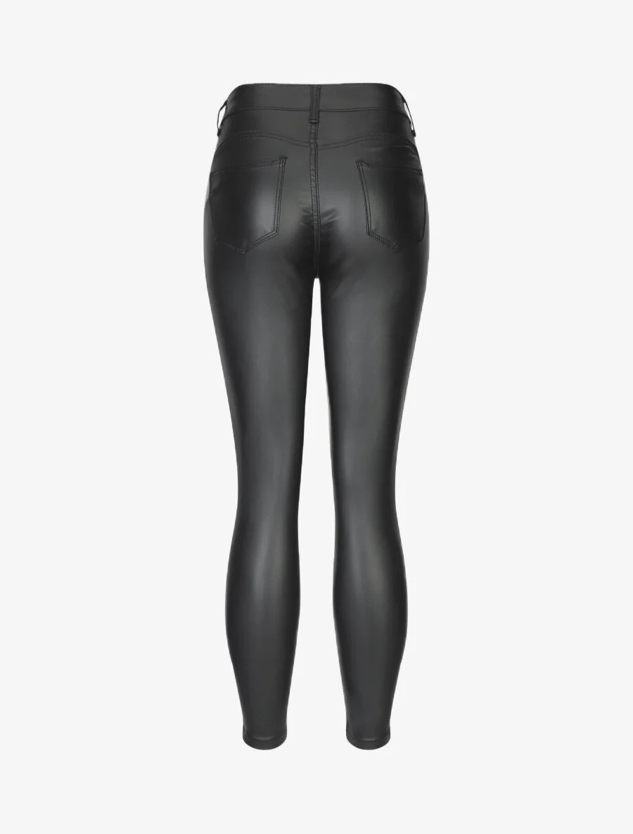 Jean skinny ciré push up - Noir - Image 2