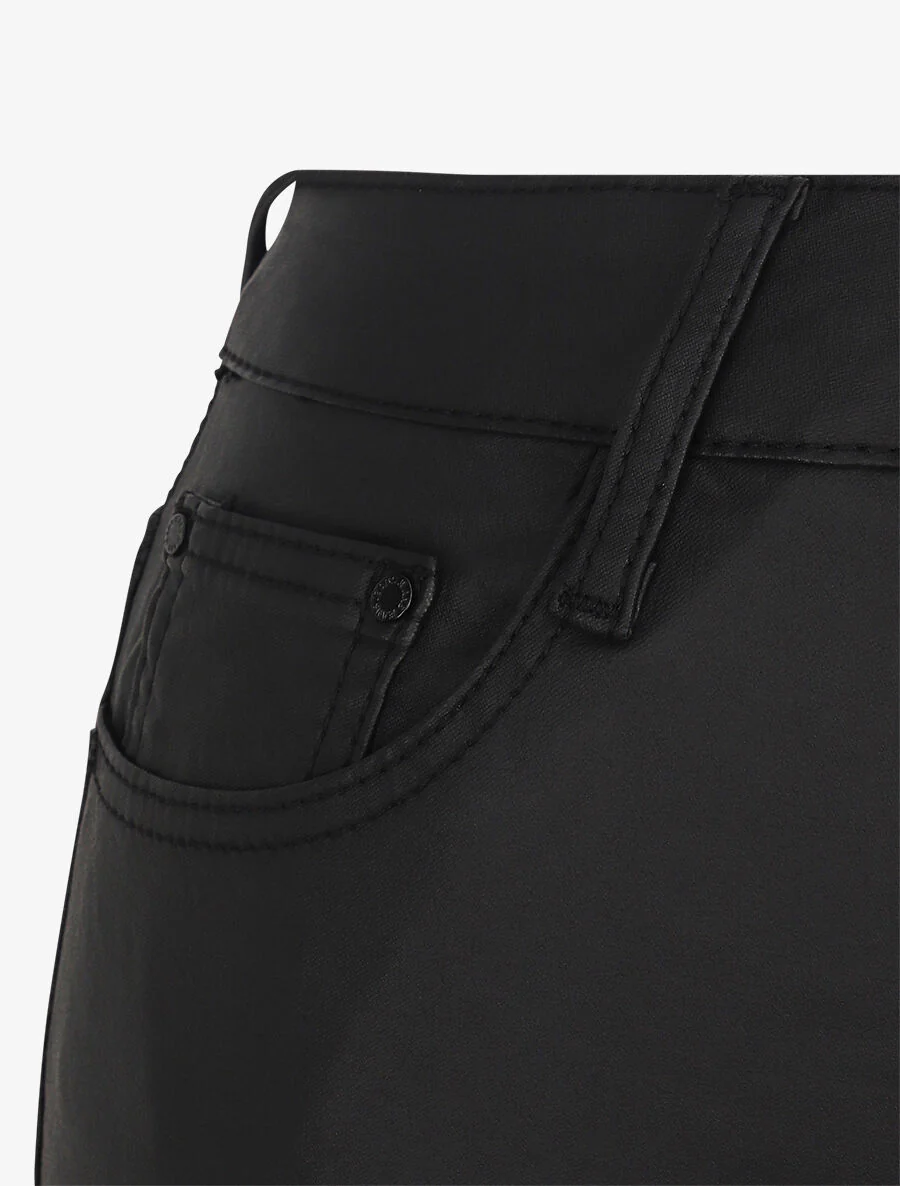 Jean skinny ciré taille haute - Noir - Image 3