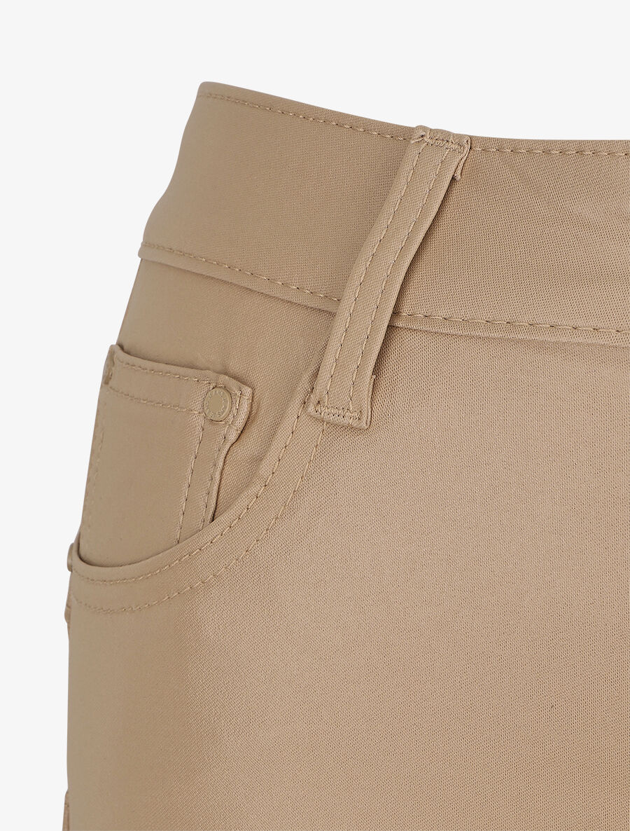 Jean skinny ciré taille haute - Beige - Image 3