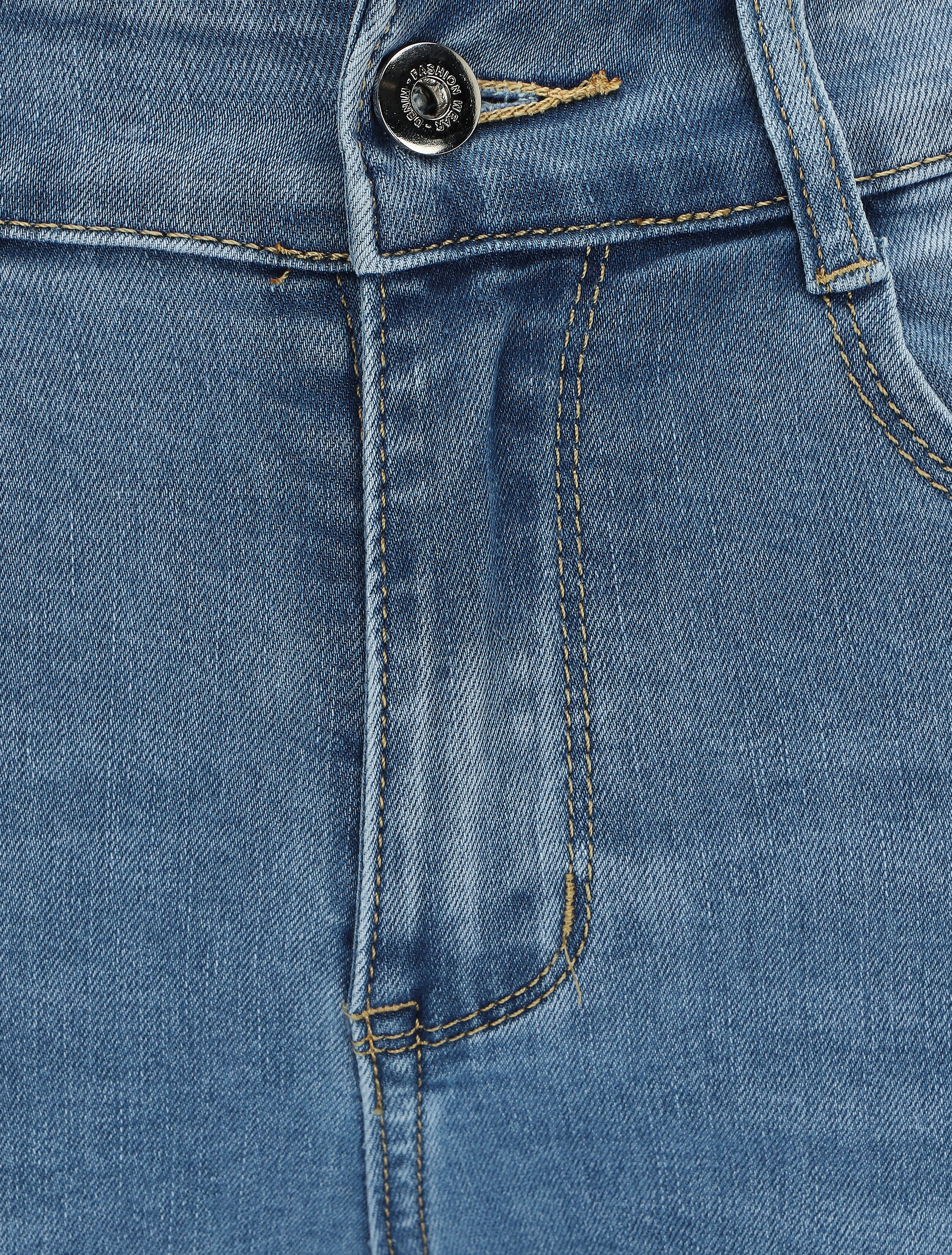 Jean skinny delavé push up - Bleu denim - Image 3