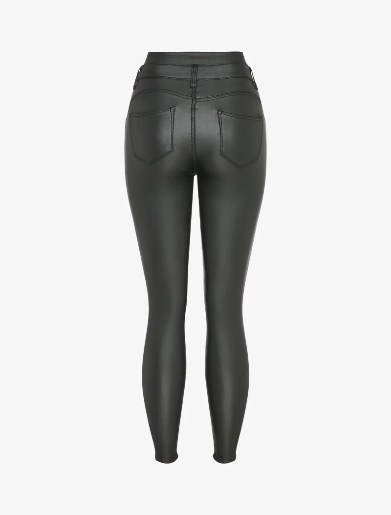 Jean skinny enduit - Noir - Image 2