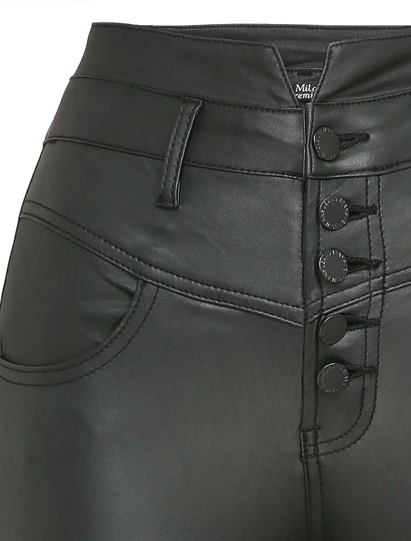 Jean skinny enduit - Noir - Image 3