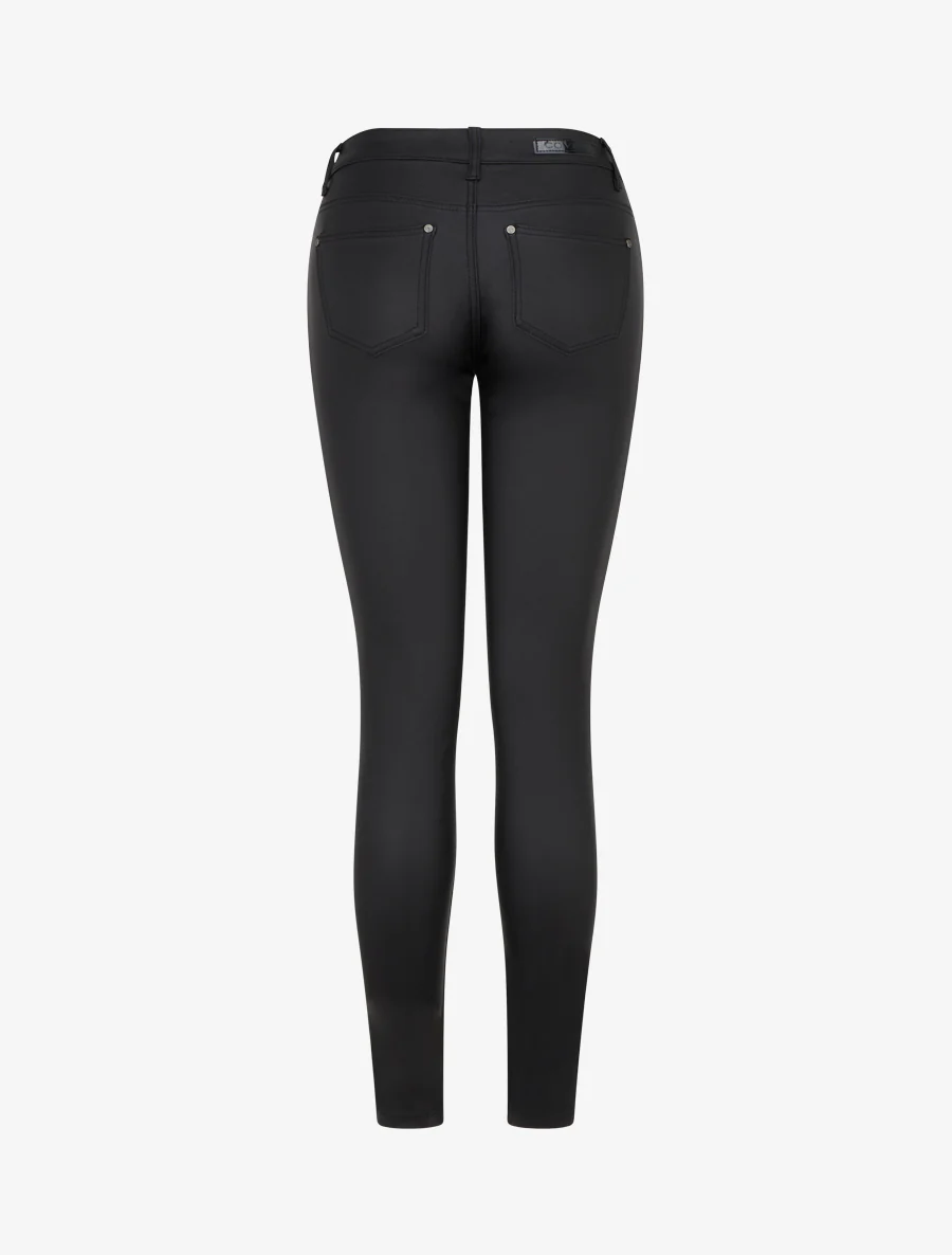 Jean skinny enduit taille standard - Noir - Image 2