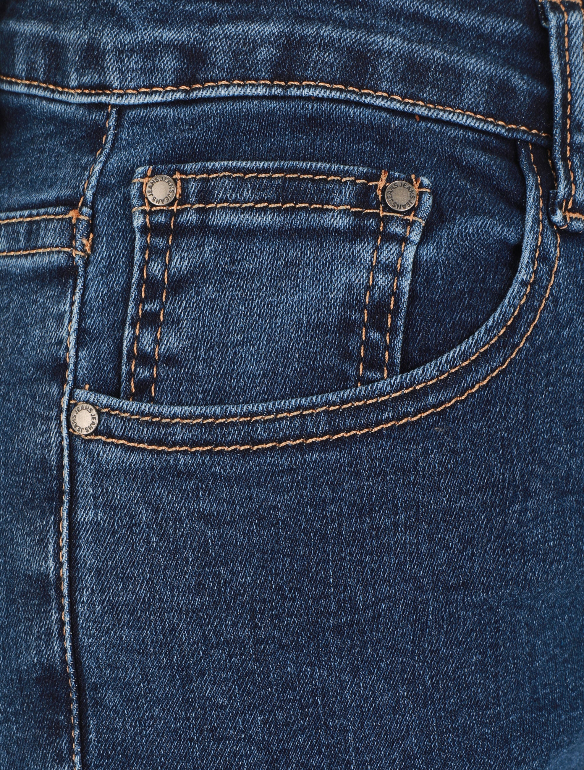 Jean skinny grande taille - Bleu - Image 3