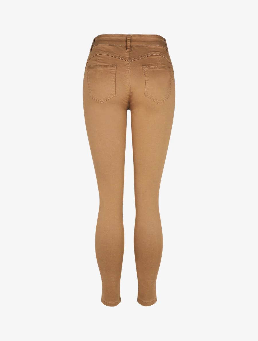 Jean skinny grande taille push up - Camel - Image 2