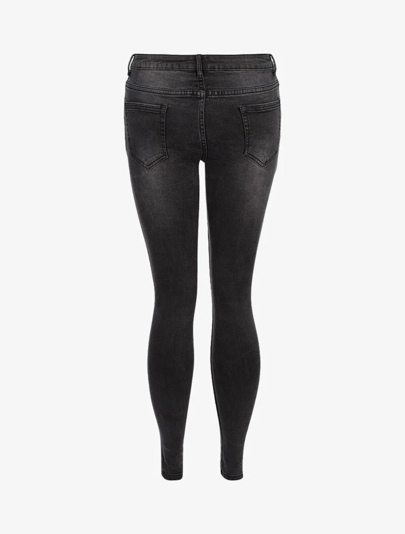 Jean skinny légèrement blanchi - noir - Image 3