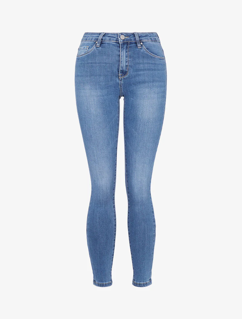 Jean skinny légèrement délavé - bleu denim - Image 3