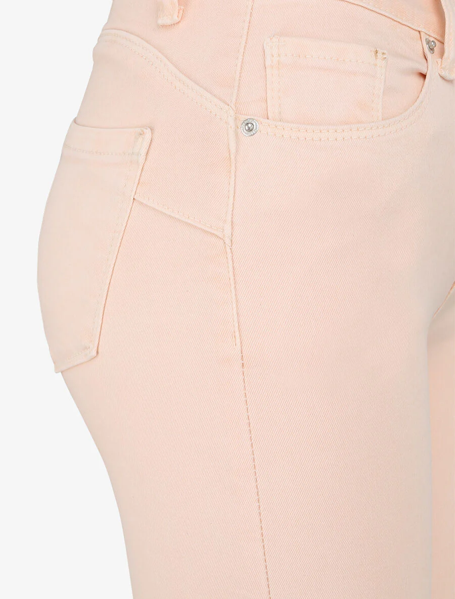 Jean skinny push up à coutures apparentes - Rose clair - Image 3