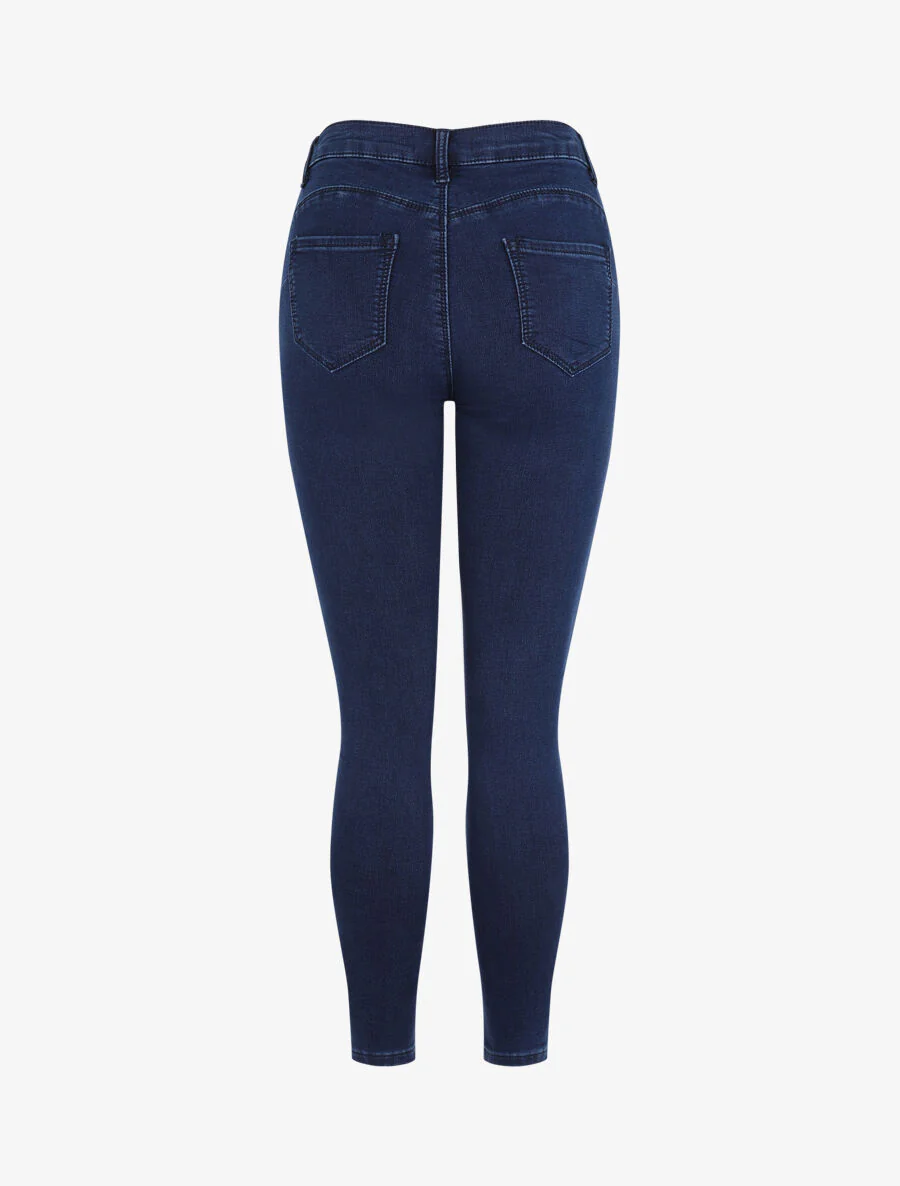 Jean skinny push up à taille basse - Marine - Image 2