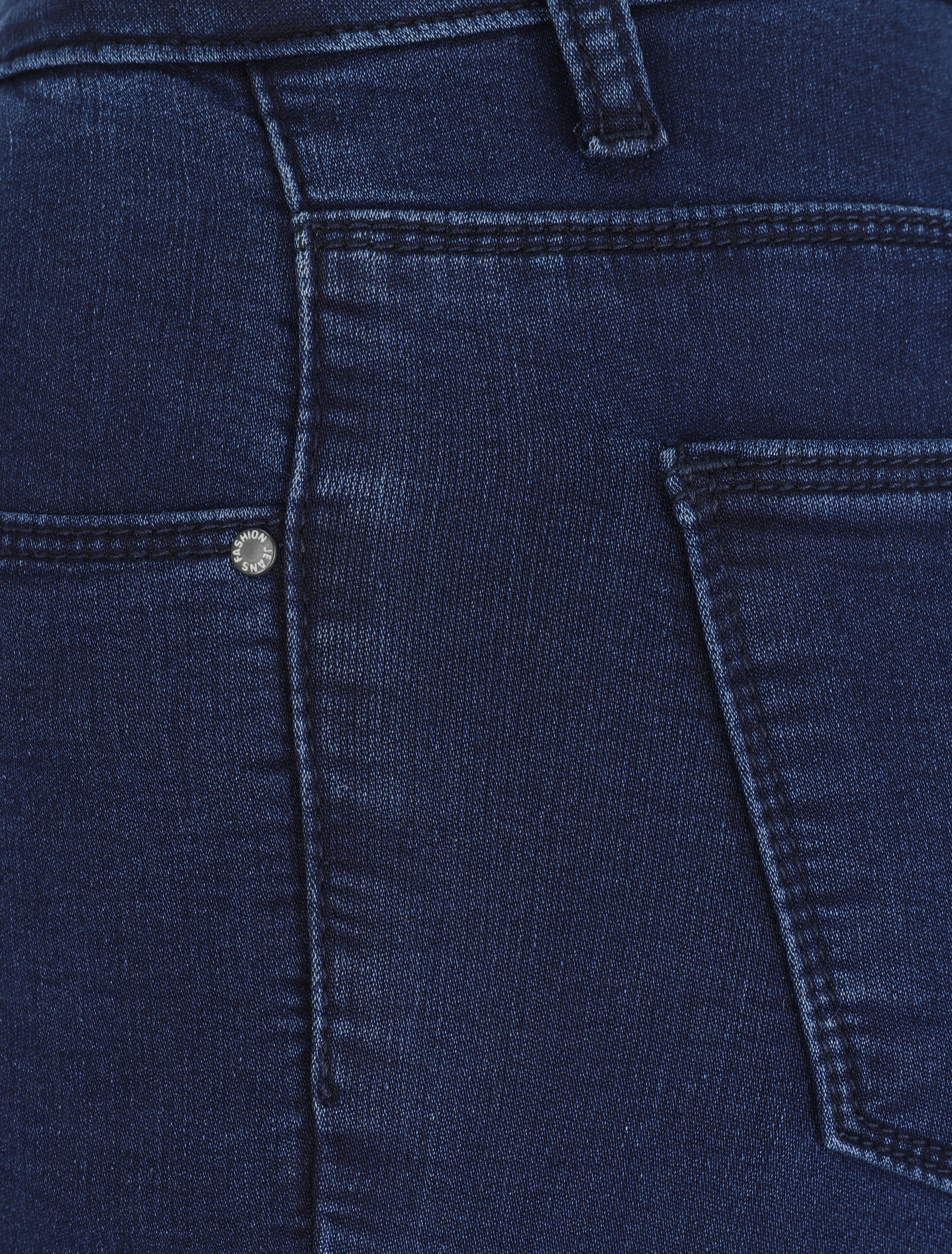Jean skinny push up à taille basse - Marine - Image 3