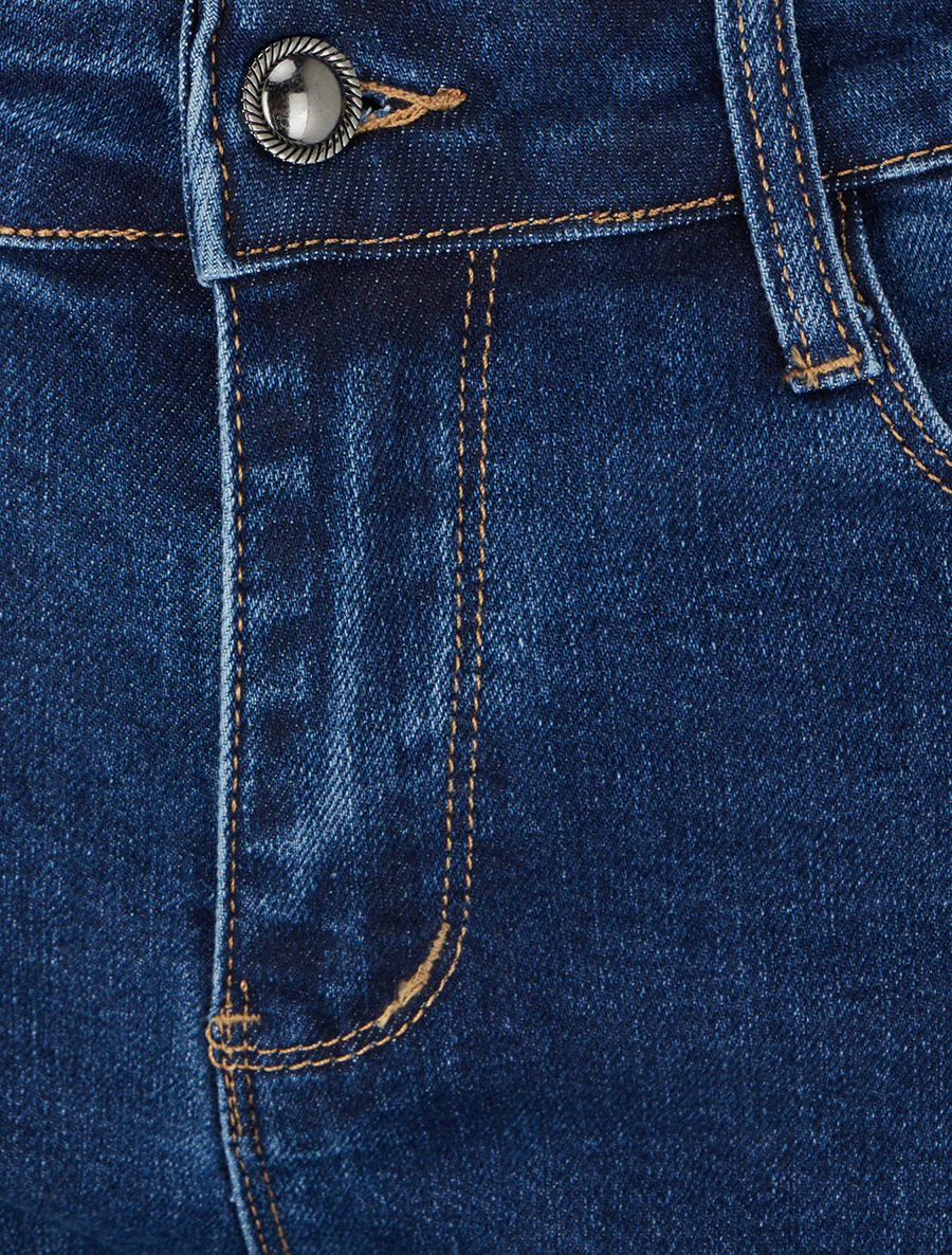 Jean skinny push-up à taille haute - Bleu brut - Image 3