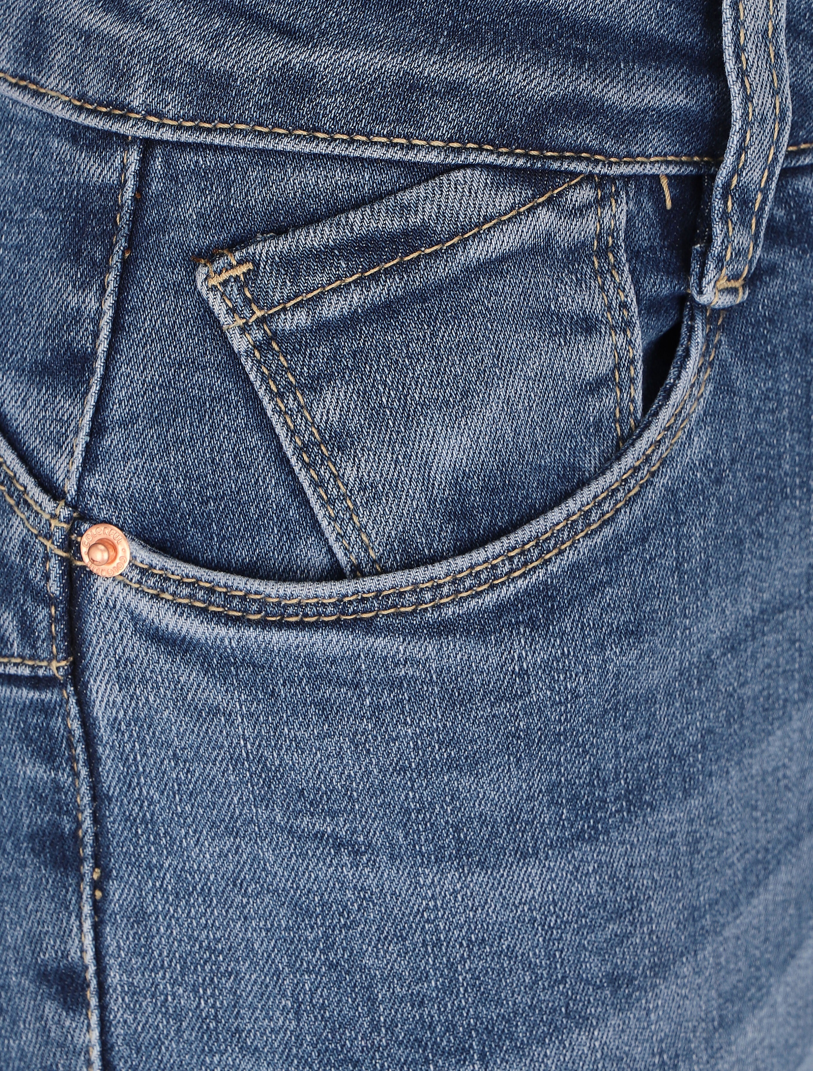 Jean skinny push up à taille standard - Bleu - Image 3