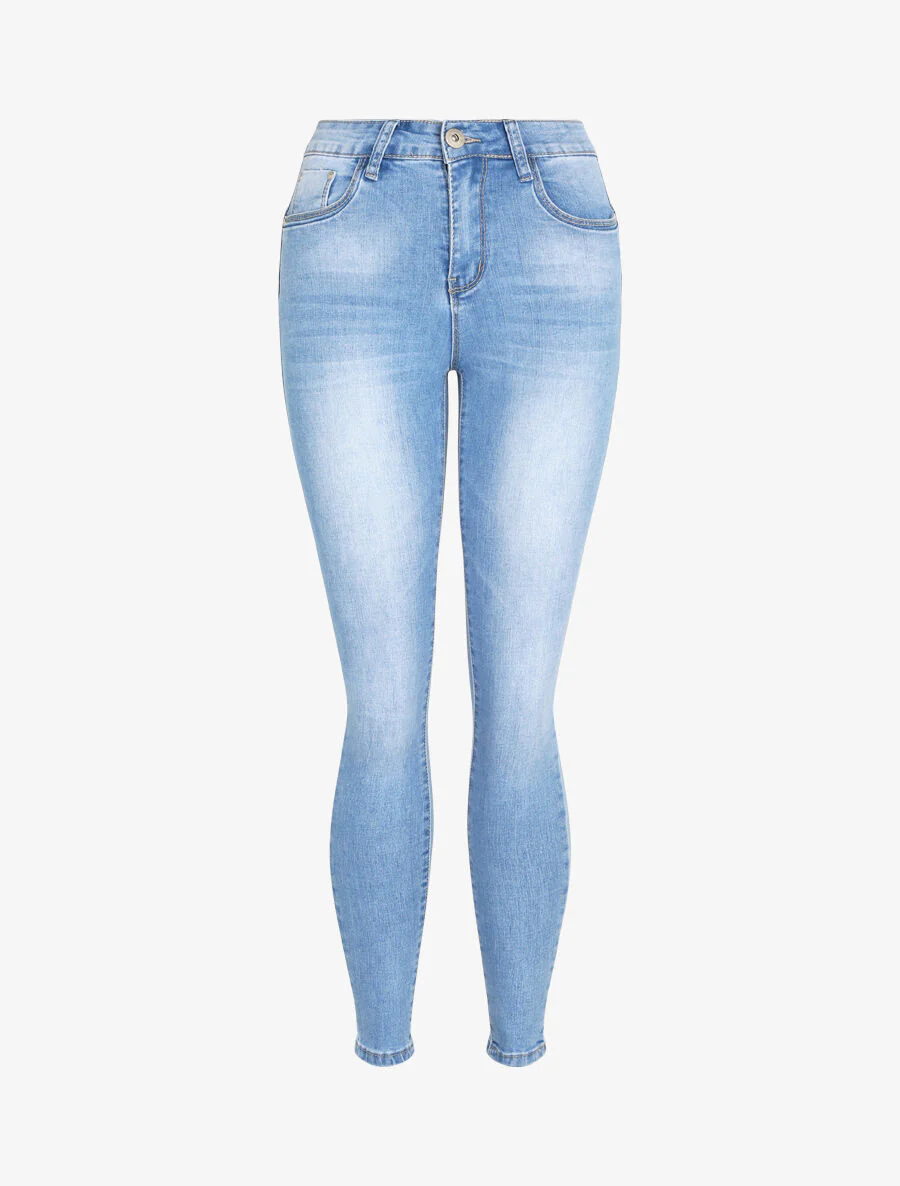 Jean skinny push up - Bleu