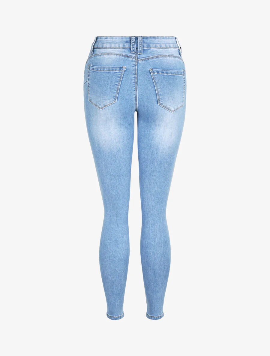 Jean skinny push up - Bleu - Image 2