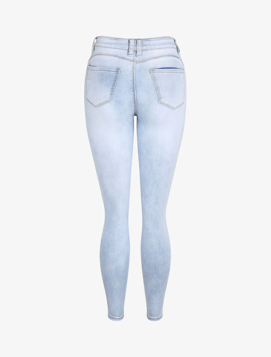 Jean skinny push up - Bleu clair - Image 2