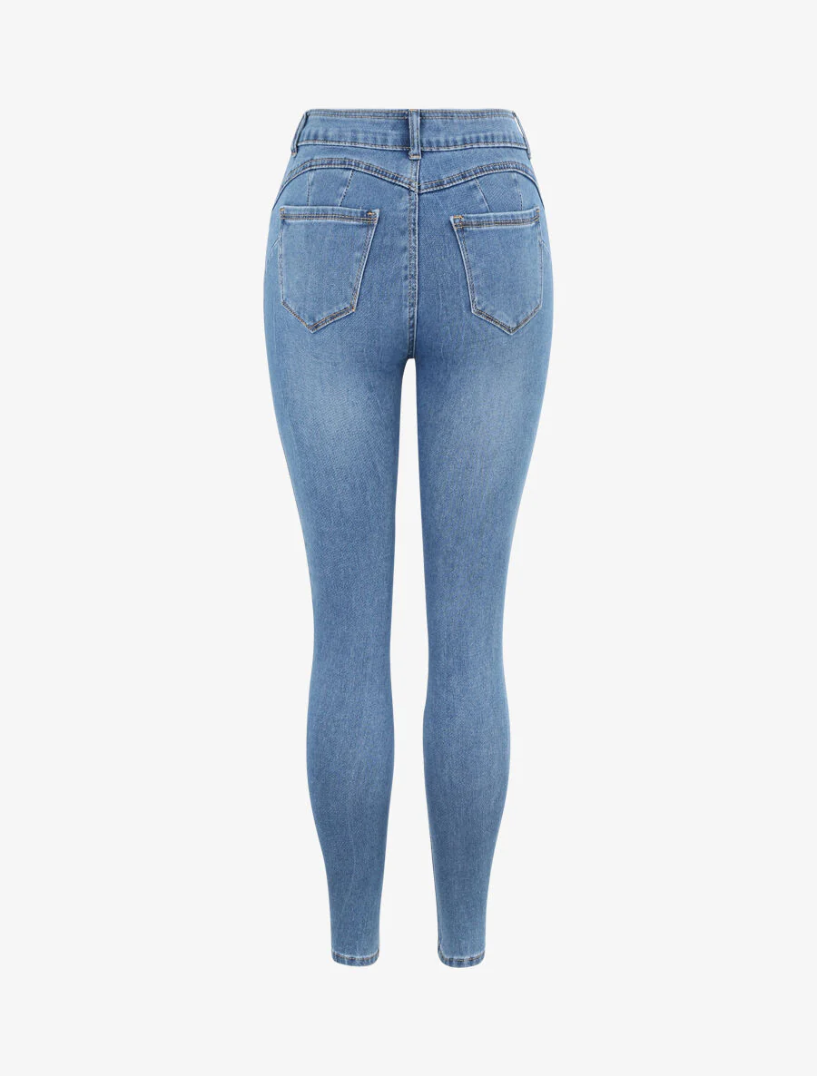 Jean skinny push up - Bleu - Image 2