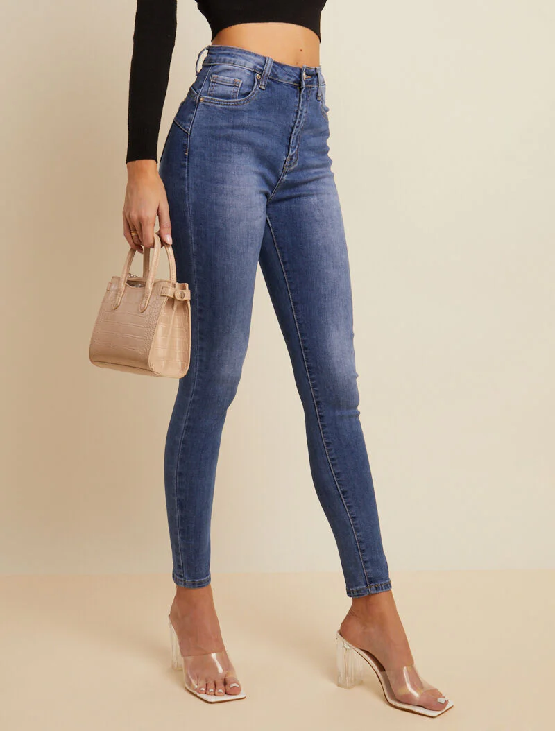 Jean skinny push-up - bleu denim