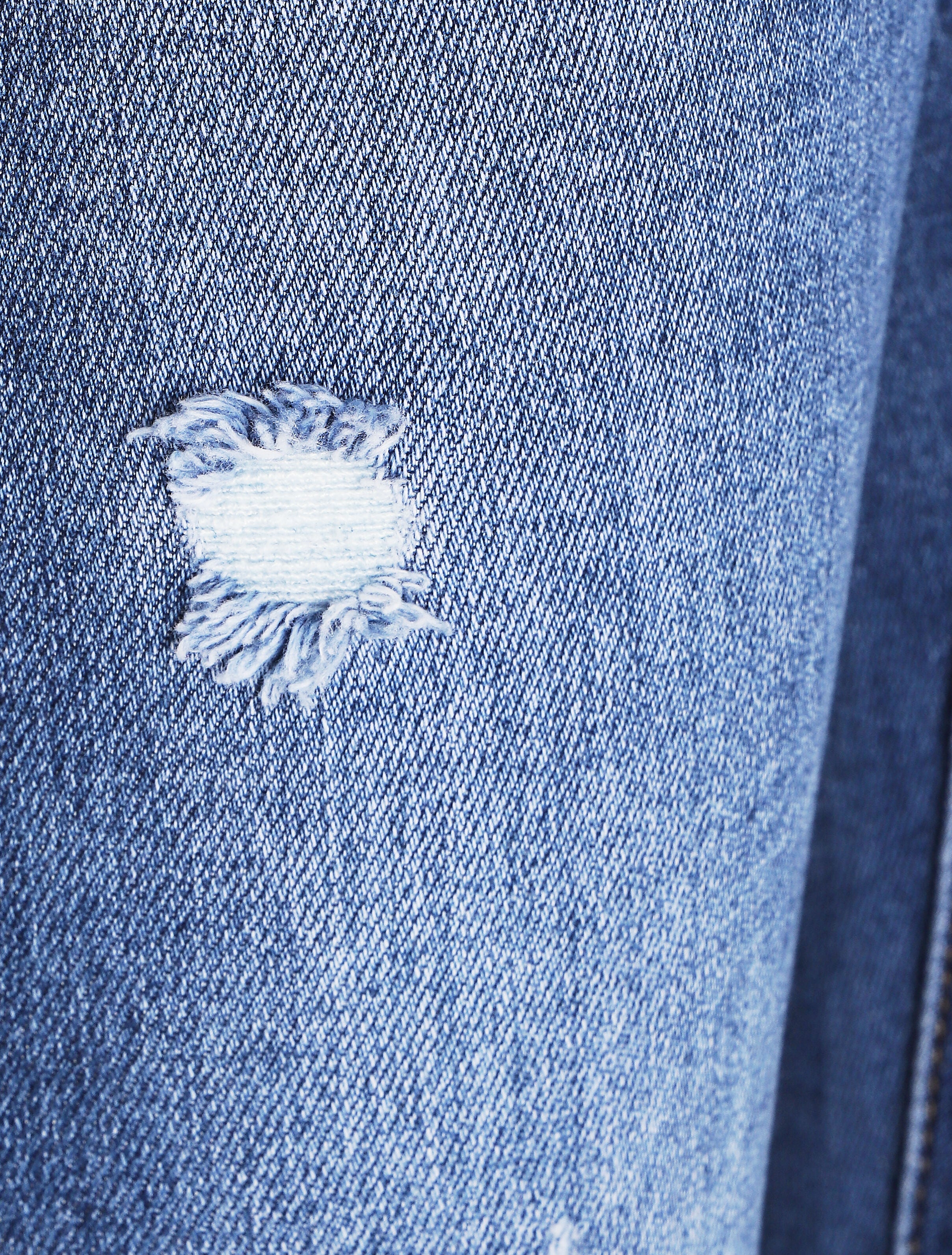 Jean skinny push up griffé - Bleu - Image 3