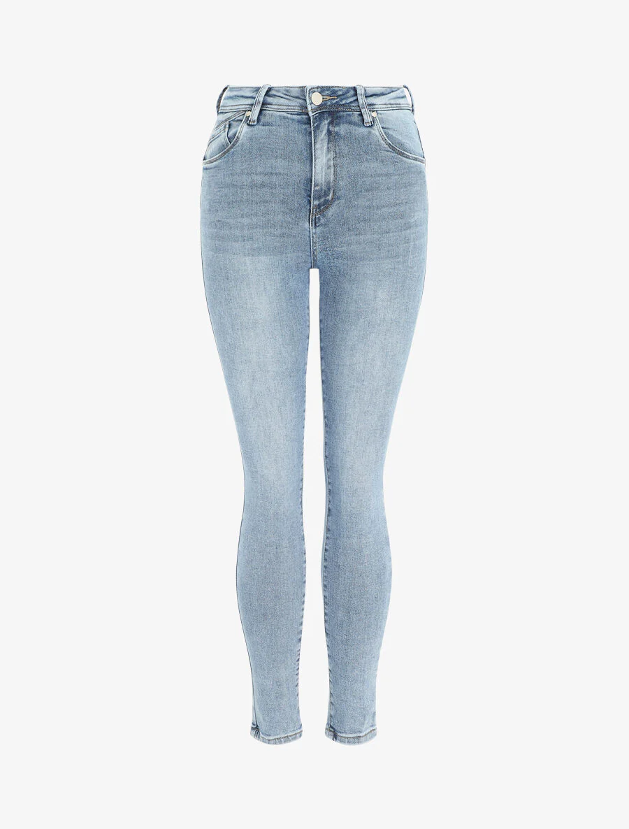 Jean skinny push up taille standard - Bleu clair
