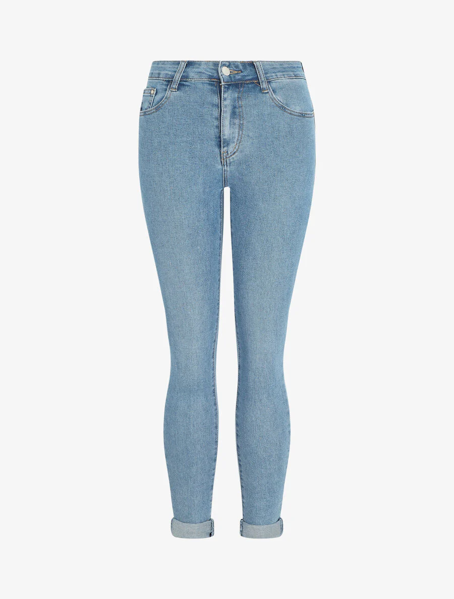 Jean skinny taille haute - Bleu clair