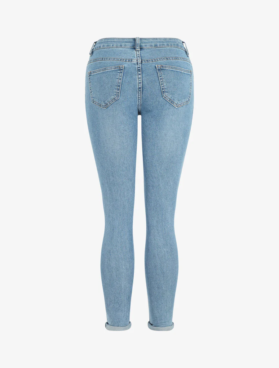 Jean skinny taille haute - Bleu clair - Image 2