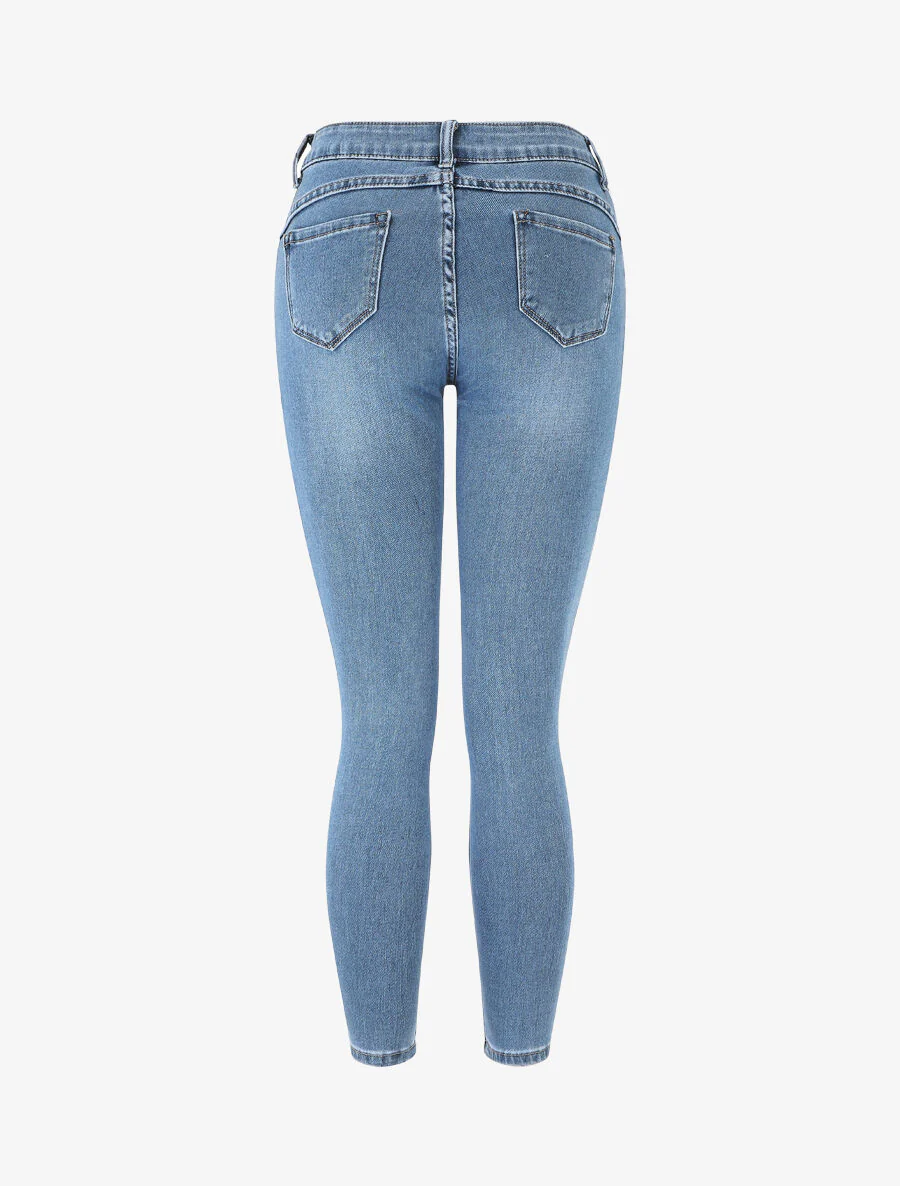 Jean skinny taille standard - Bleu - Image 2