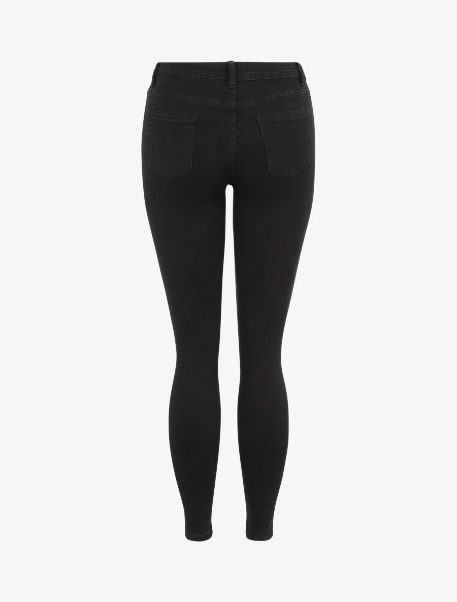 Jean skinny taille standard - Noir - Image 2