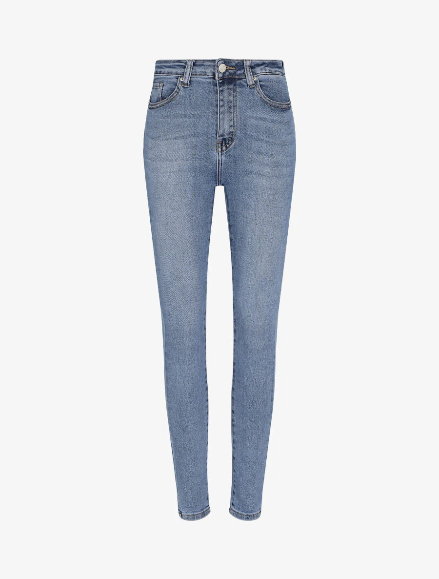 Jean skinny taille standard - Bleu