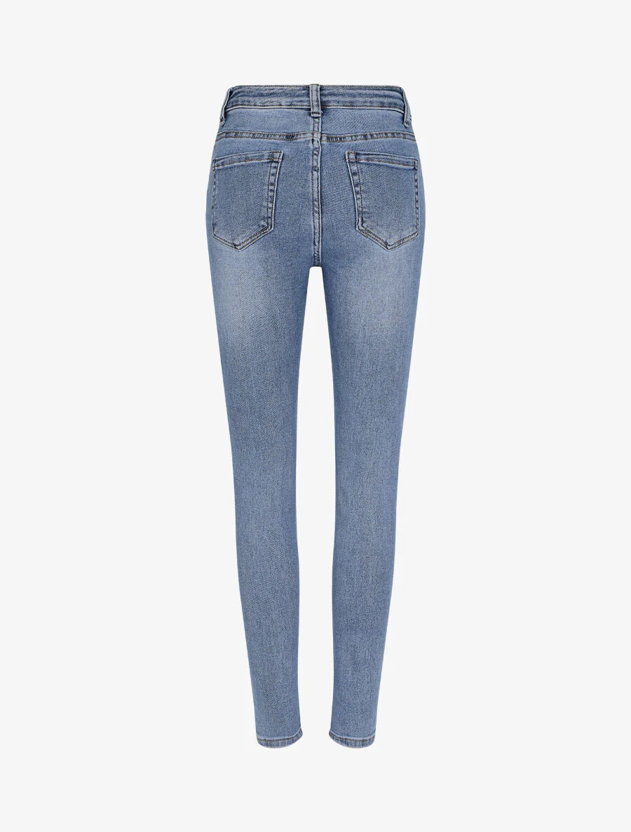 Jean skinny taille standard - Bleu - Image 2
