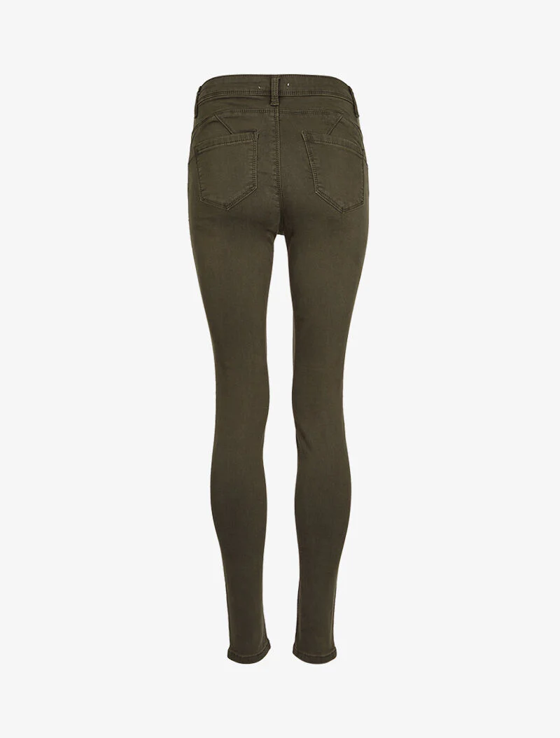 Jean skinny taille standard - Kaki - Image 4