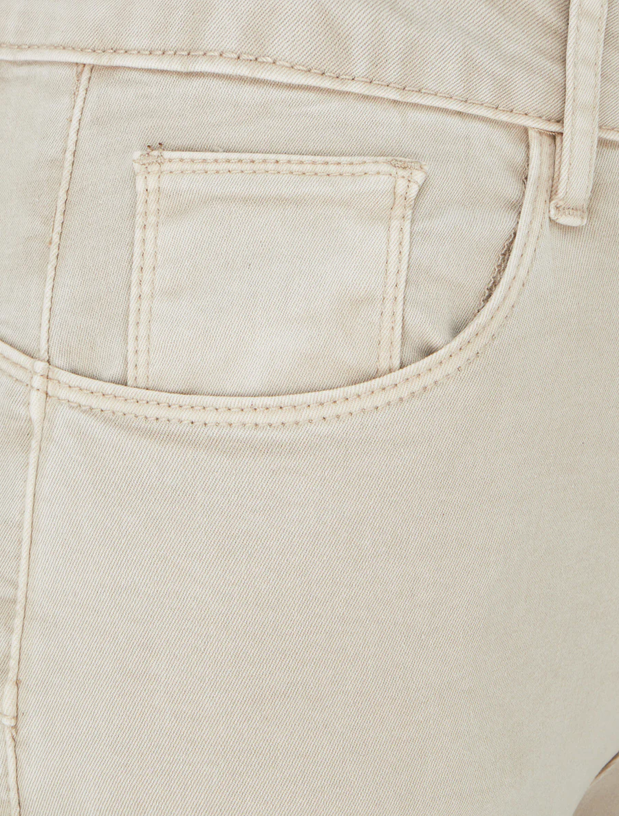 Jean skinny uni à taille standard - Beige - Image 3