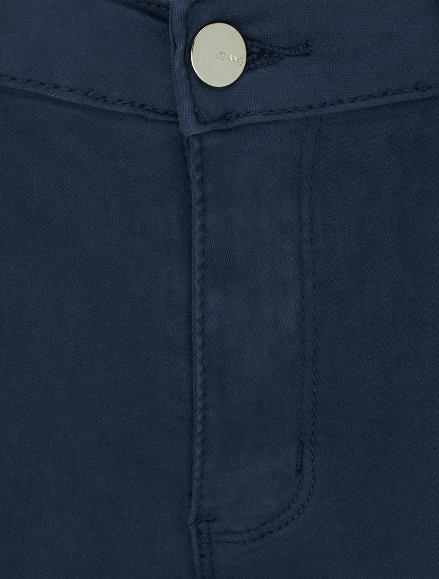 Jean skinny uni à taille standard - Marine - Image 3