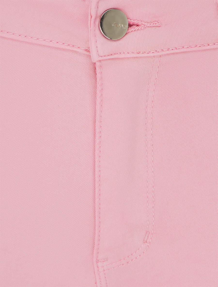 Jean skinny uni à taille standard - Rose - Image 3