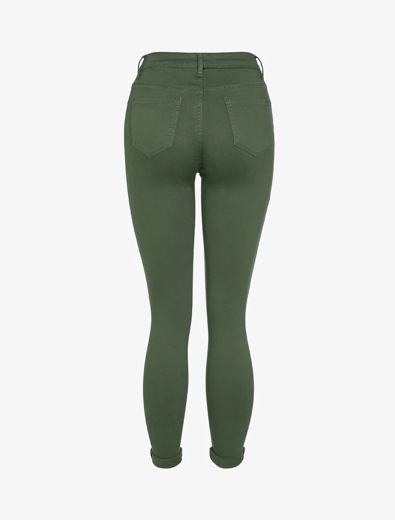Jean skinny uni casual - Kaki - Image 2