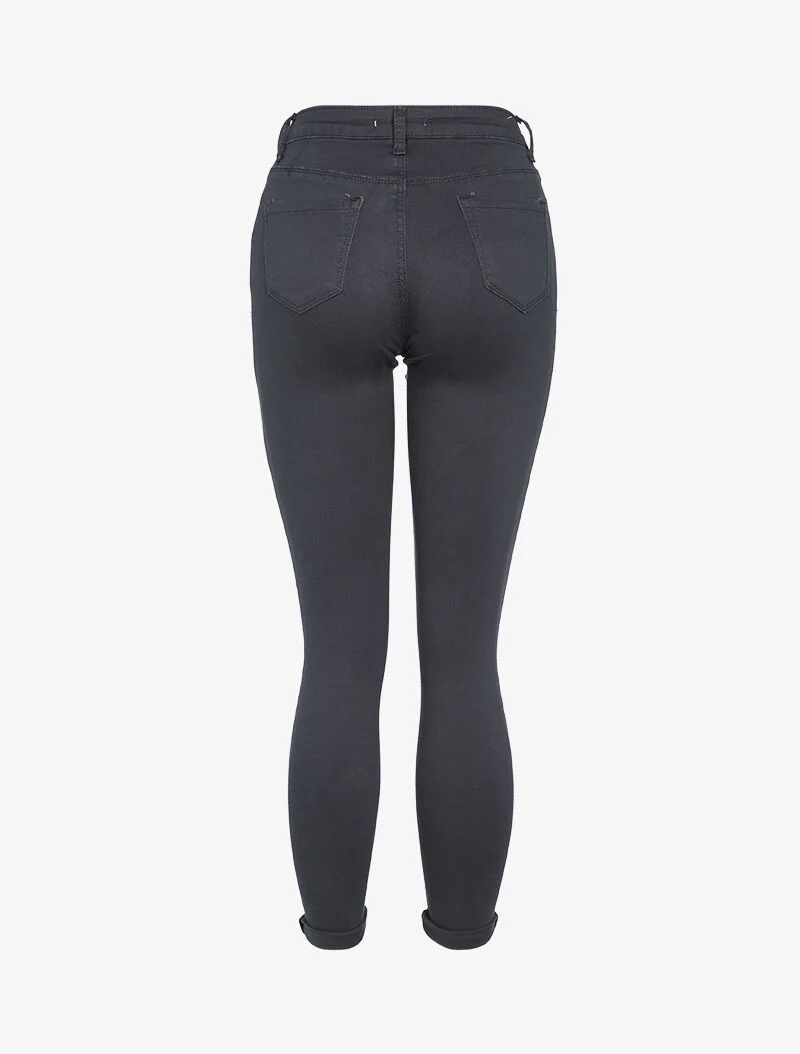 Jean skinny uni casual - Bleu foncé - Image 2