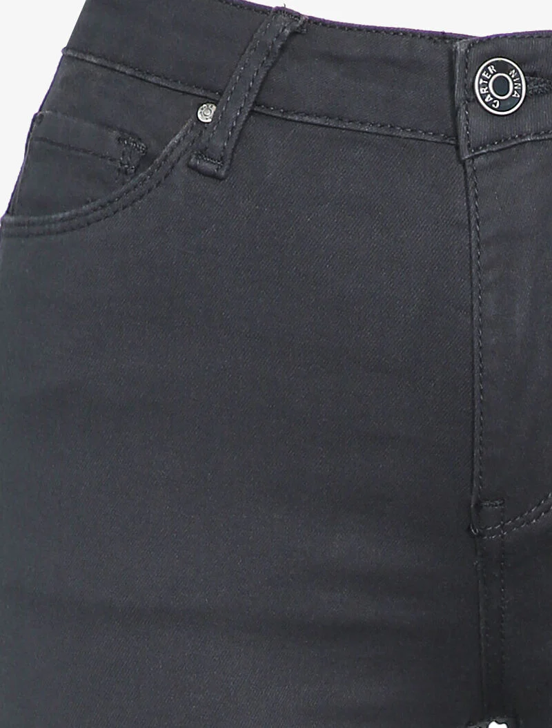 Jean skinny uni casual - Bleu foncé - Image 3