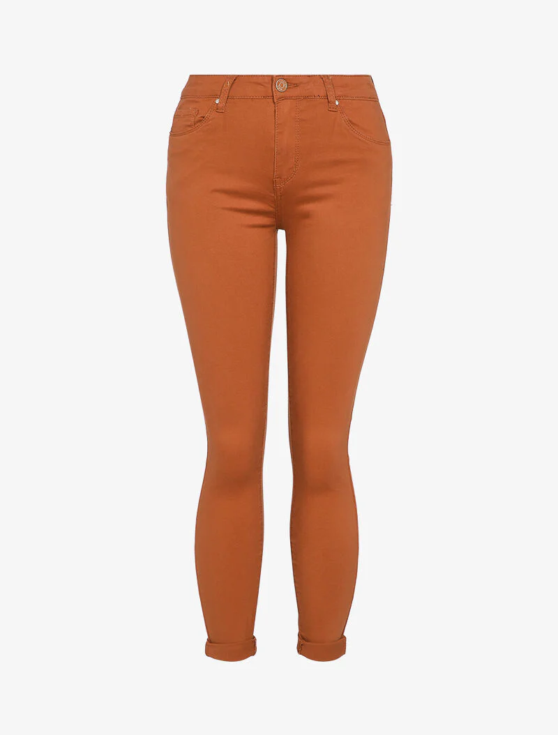 Jean skinny uni casual - Rouille