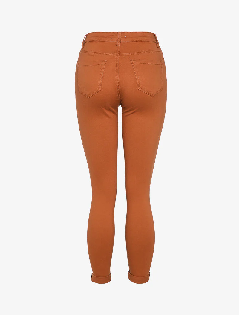 Jean skinny uni casual - Rouille - Image 2