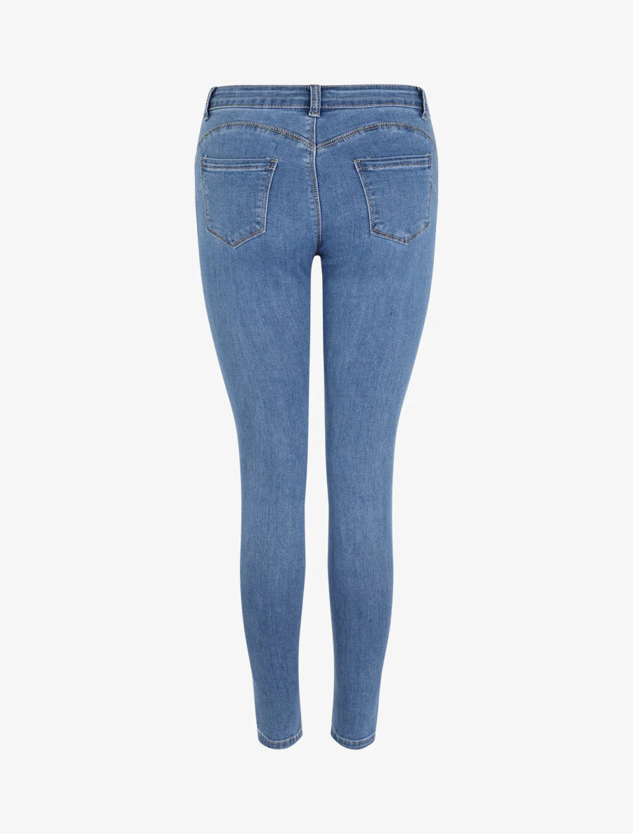 Jean skinny uni - Bleu - Image 2