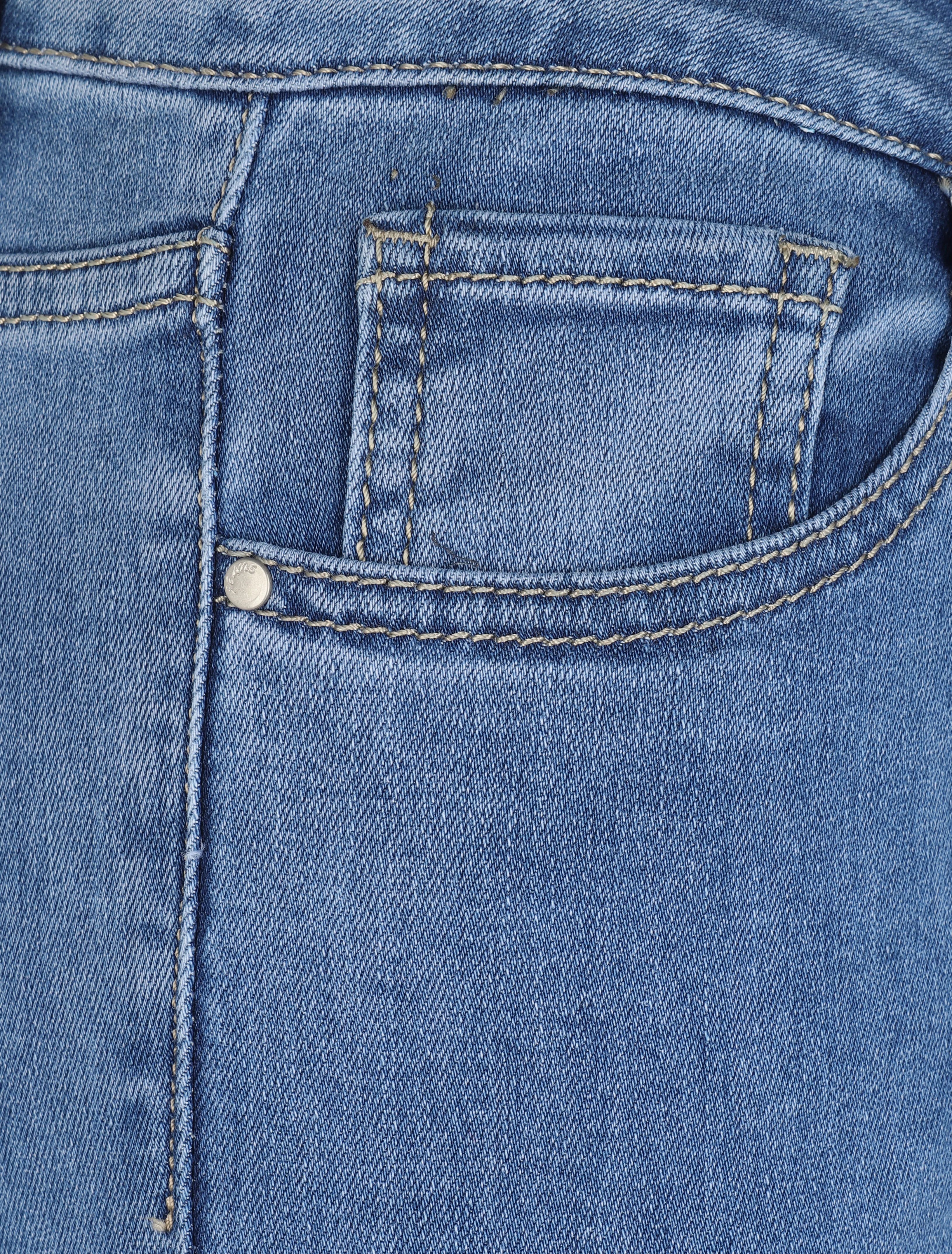 Jean skinny uni et stretch - Bleu - Image 3