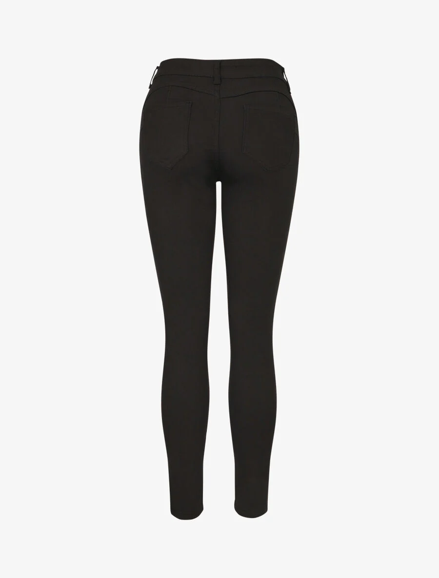 Jean skinny uni grande taille - Noir - Image 2