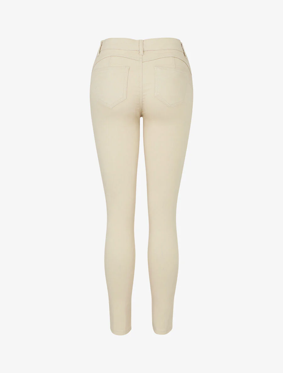 Jean skinny uni grande taille - Beige - Image 2