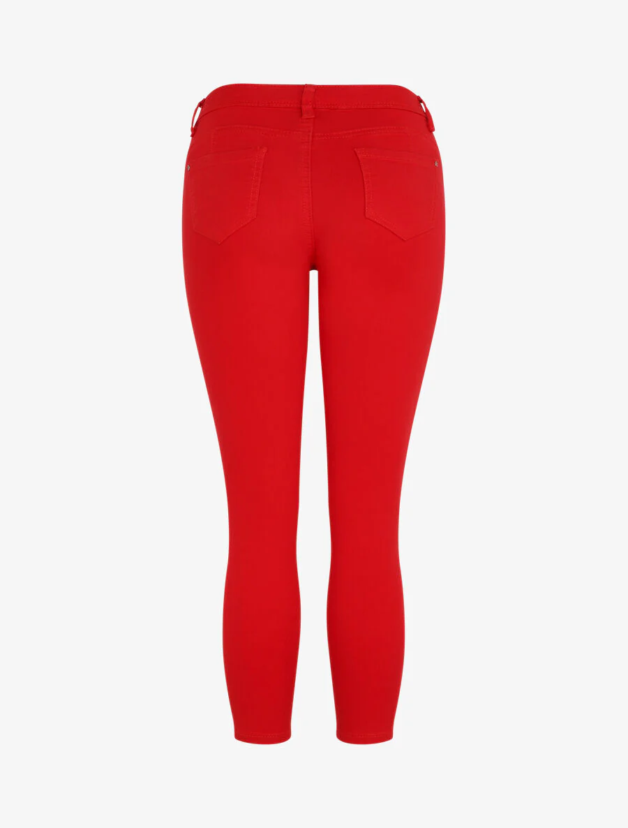 Jean skinny uni push up taille standard - Rouge - Image 2