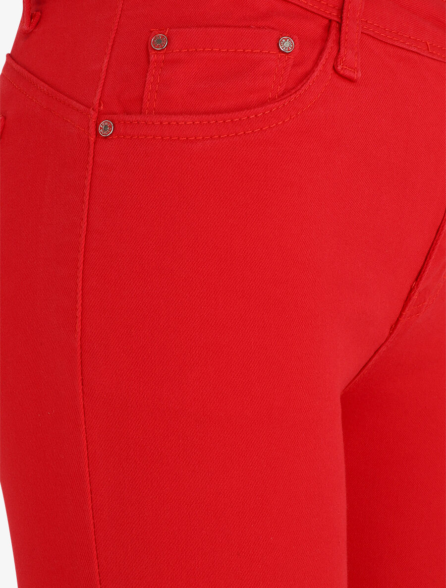 Jean skinny uni push up taille standard - Rouge - Image 3