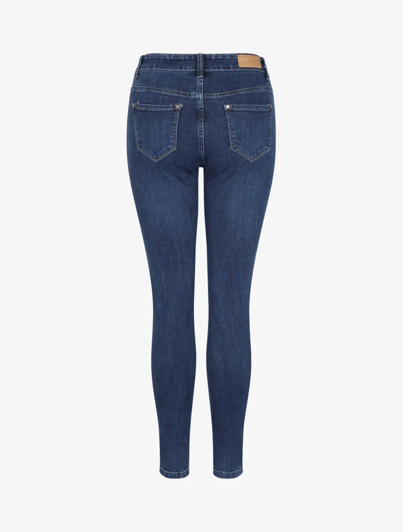 Jean slim à taille haute - Bleu denim - Image 2