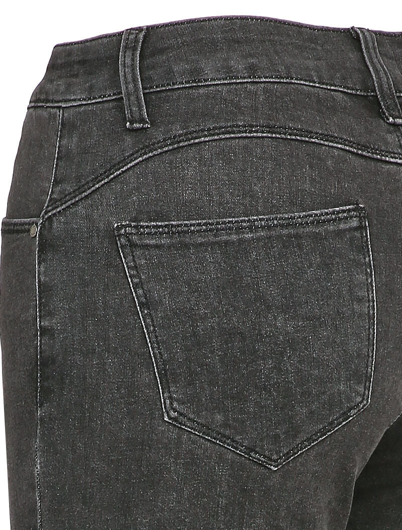 Jean slim à taille haute - Gris foncé - Image 3