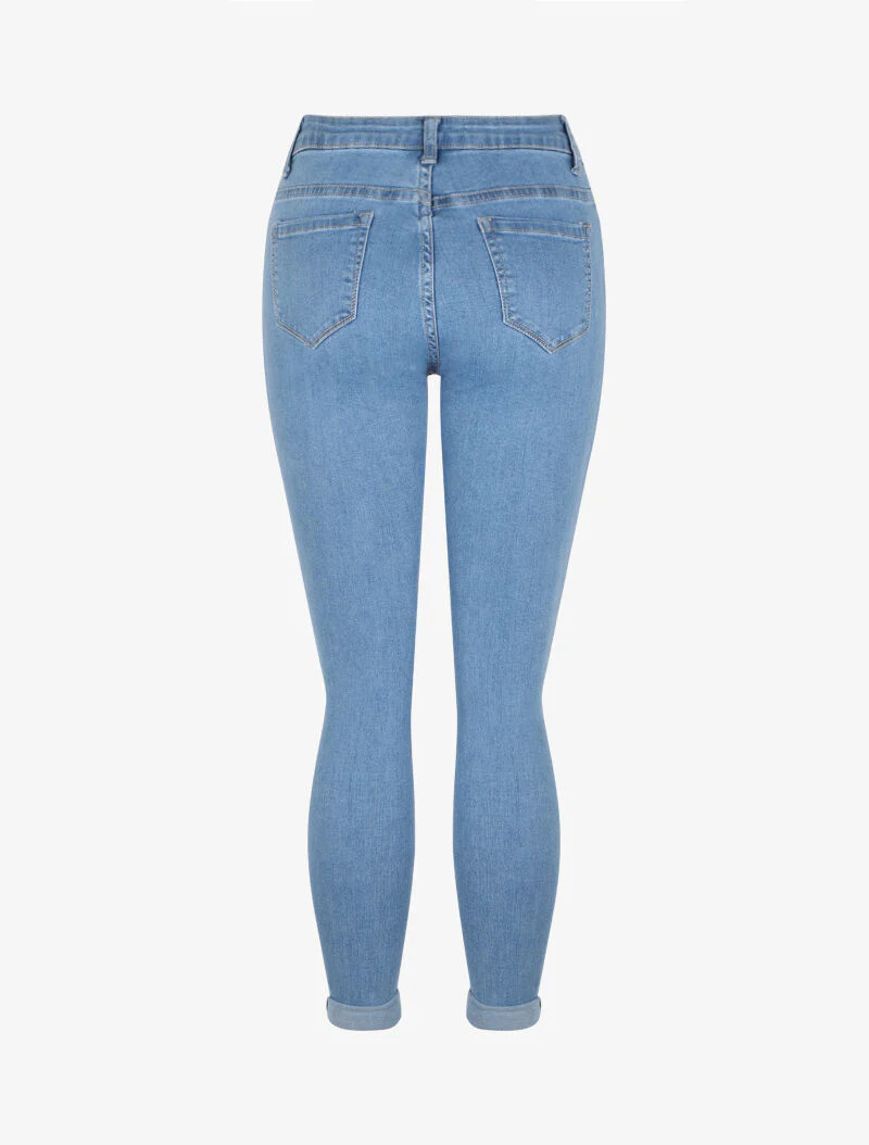 Jean slim à taille standard - Bleu denim - Image 2