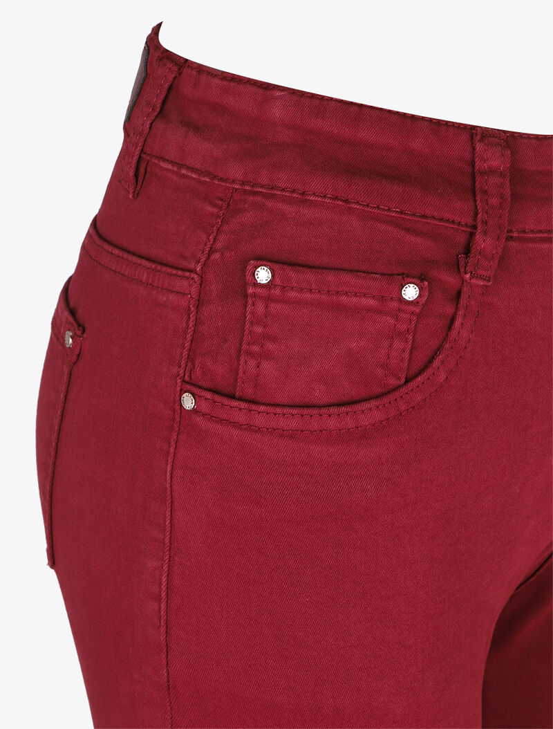 Jean slim à taille standard - Bordeaux - Image 3