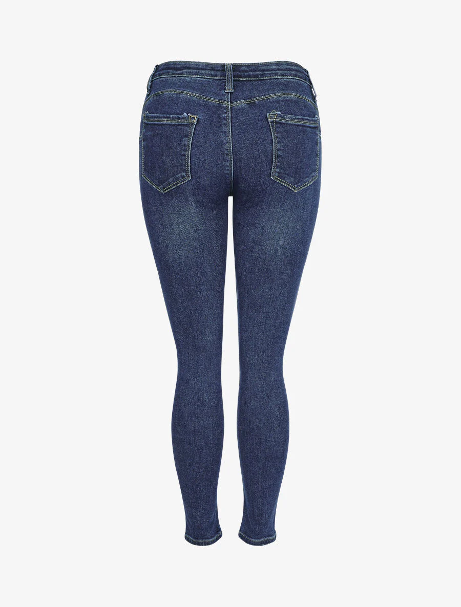 Jean slim à taille standard - Bleu denim - Image 2